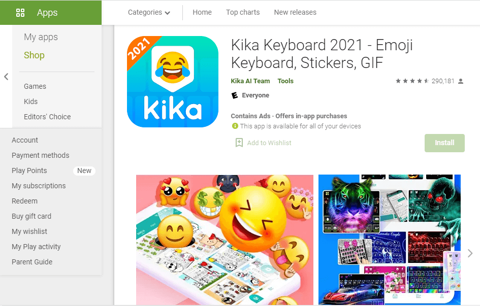 Kika Emoji Keyboard 