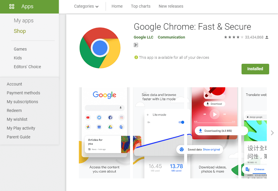 Google Chrome Fast