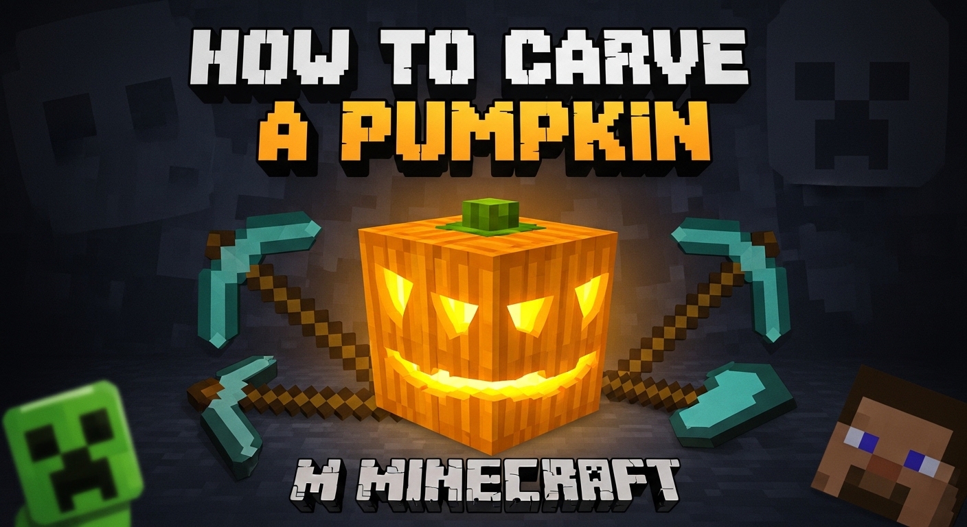 How to carve a pumpkin in minecraft