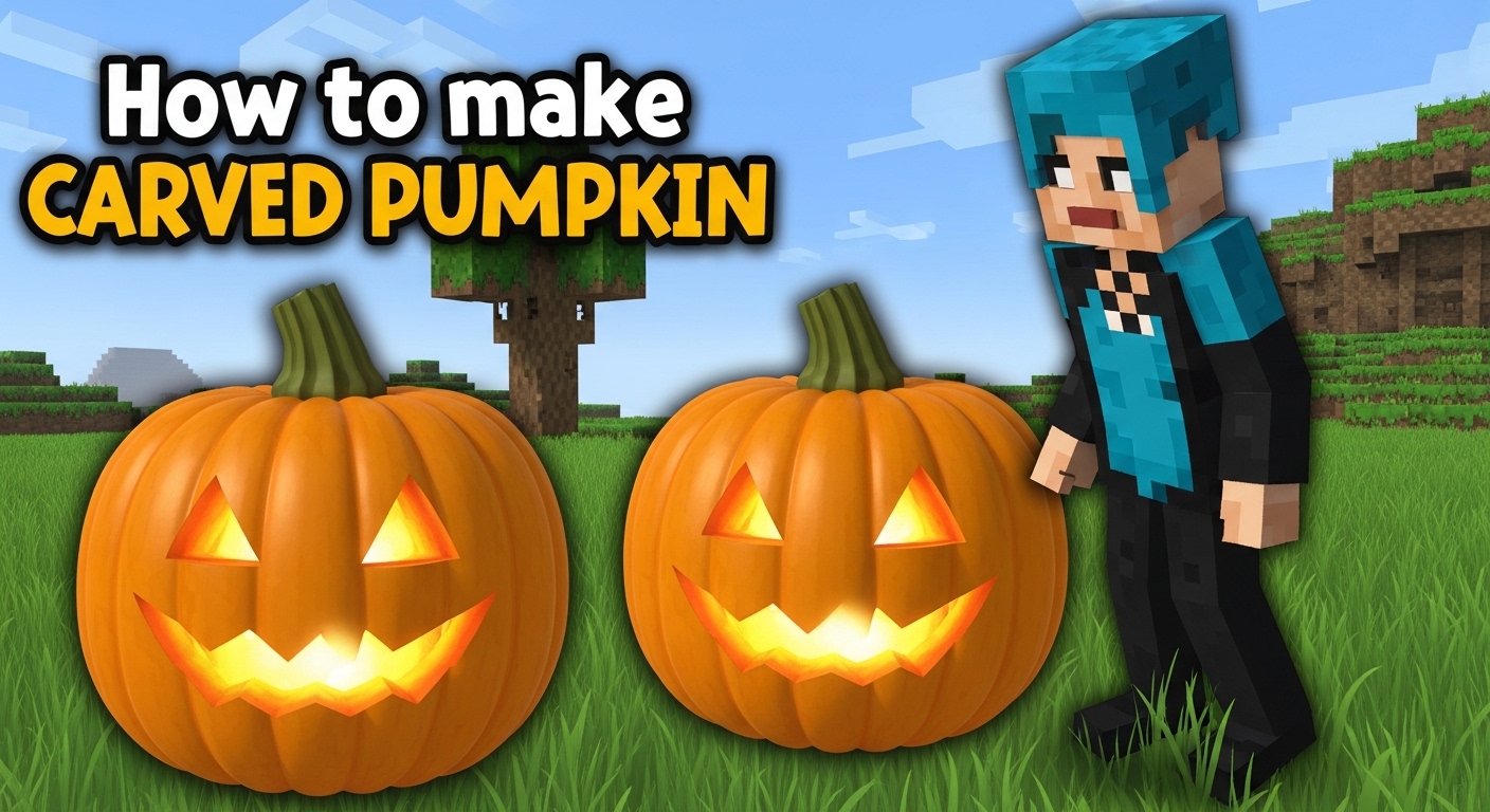 How to make carved pumpkin minecraft