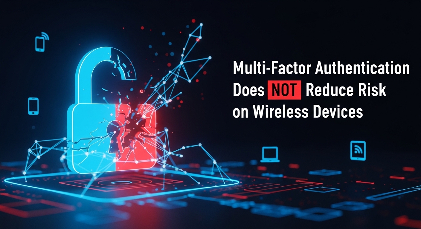 Why multi factor authentication does not reduce risk on wireless devices