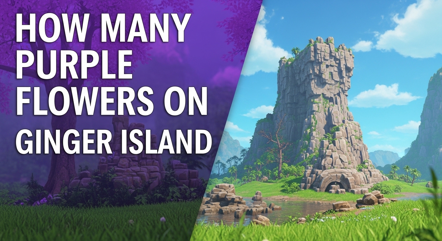 how many purple flowers on ginger island